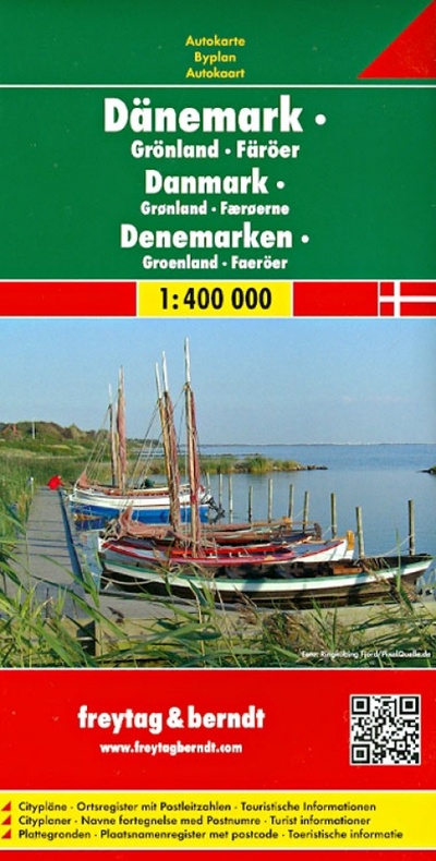 Книга: Дания - Гренландия - Фарерские острова. Карта 1: 400 000; Freytag & Berndt, 2013 