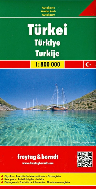 Книга: Турция. Карта. Turkey. Turkei 1: 800 000; Freytag & Berndt, 2013 