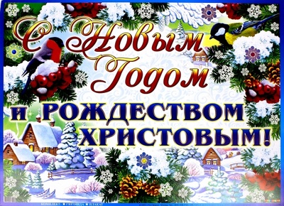 Гирлянда с плакатом А3 "С Новым годом и Рождеством! " (ГР-8924) Сфера 