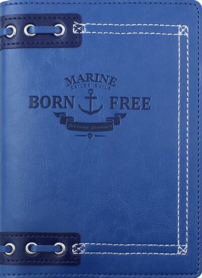 Ежедневник недатированный "Born Free" (160 листов, 12x17 см) (AZ522emb/blue) Доминанта 