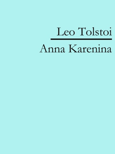 Книга: Anna Karenina (Leo Tolstoi) 