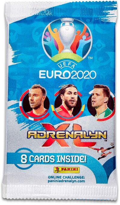 Карточки "EURO2020 Adrenalyn XL,ТС" (1 пакетик, 8 штук) Panini 