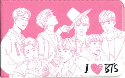 Чехол для карточек "I love BTS" Эксмо-Пресс 