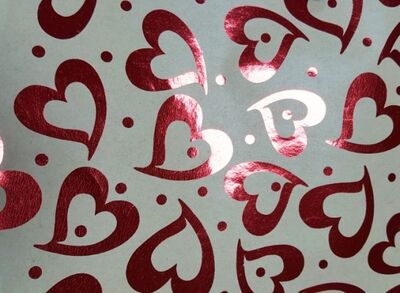 Бумага упаковочная крафт "Красные сердца" (76691) Феникс-Презент 