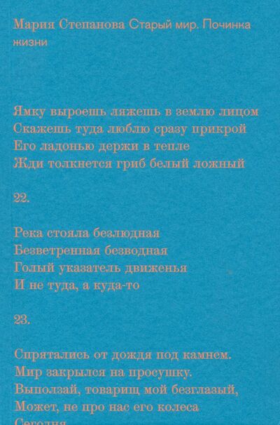 Книга: Старый мир. Починка жизни (Степанова Мария Михайловна) ; Новое издательство, 2020 