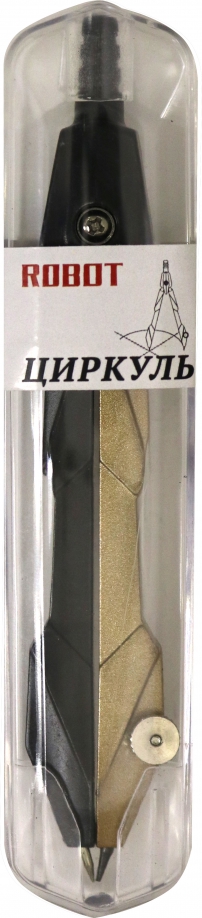 Циркуль двухцветный в пластиковой колбе, черно-золотой (С3328-01) АппликА 