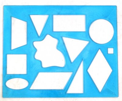 Трафарет геометрических фигур №1, цвет в ассортименте Луч 