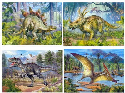 Книга: Комплект пазлов Мир динозавров; Аделаида, 2023 