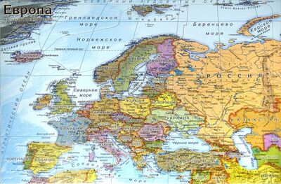Пазл географический "Карта Европы" (GT0720) АГТ-Геоцентр 