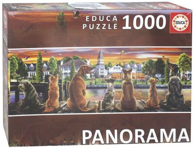 Пазл-1000 "Собаки на набережной", панорама (17689) Educa 