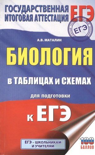 Книга: Биология в таблицах и схемах для подготовки к ЕГЭ (Маталин Андрей Владимирович) ; АСТ, 2020 