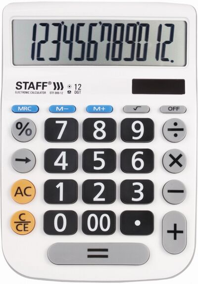 Калькулятор настольный (12 разрядов) (DC-999-12 (с STAFF 