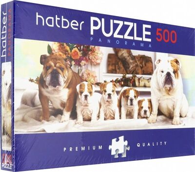 Puzzle-500 "Панорама. Собачки" (500ПЗ2_18371) Хатбер 