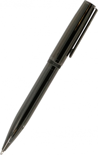 Ручка шариковая автоматическая Boston, синяя, цвет корпуса черный, в футляре Bruno Visconti 