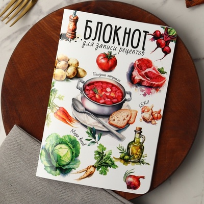 Книга: Кулинарный блокнот ArtFox Борщ для записи рецептов А5, 48 л (без автора) 
