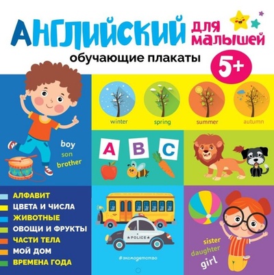 Книга: Английский язык для малышей. Обучающие плакаты (Кантур О.) ; ООО 