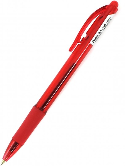 Автоматическая шариковая ручка, красный стержень Pentel 