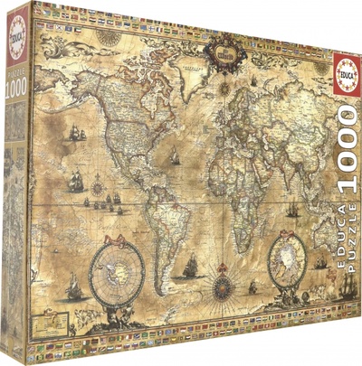 Пазл. Античная карта мира, 1000 деталей Educa 