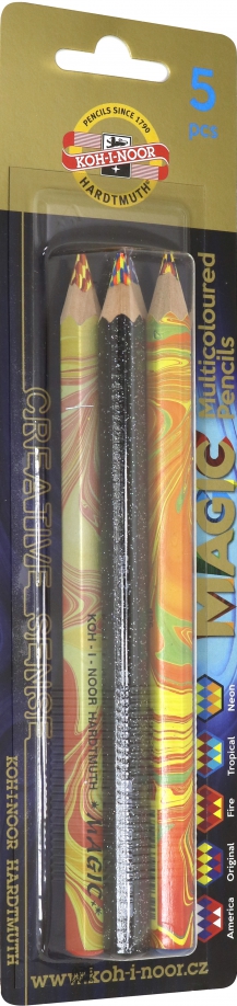 Набор карандашей с разноцветным грифелем "Magic", 5 штук Koh-I-Noor 