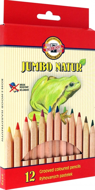 Карандаши цветные "Jumbo Natur", 12 цветов Koh-I-Noor 