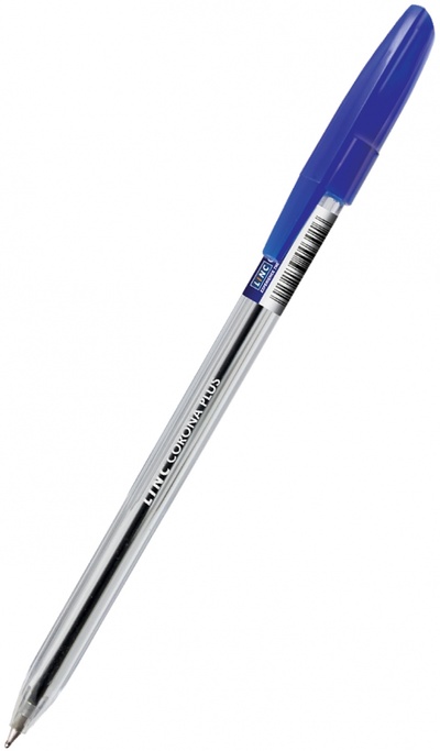 Ручка шариковая "Corona Plus", прозрачный корпус, 0,7 мм, синяя Linc 