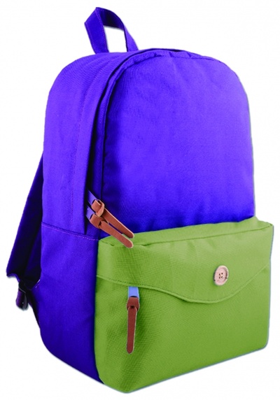 Рюкзак молодежный, фиолетово-зеленый Феникс+ 