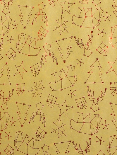 Бумага крафт "Красные созвездия", 70x100 см Феникс-Презент 