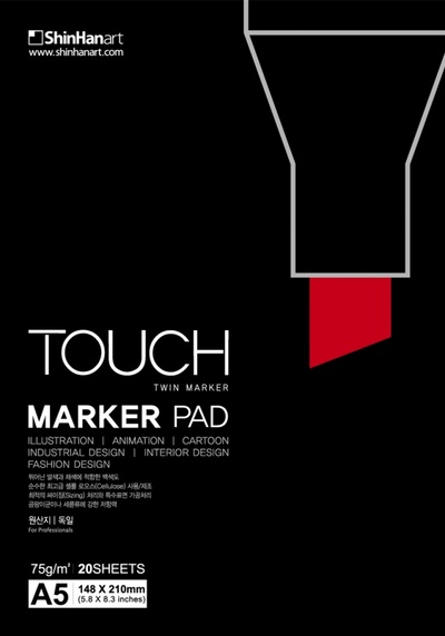 Альбом для маркеров Touch Marker Pad, А5, 20 листов ShinHanart 