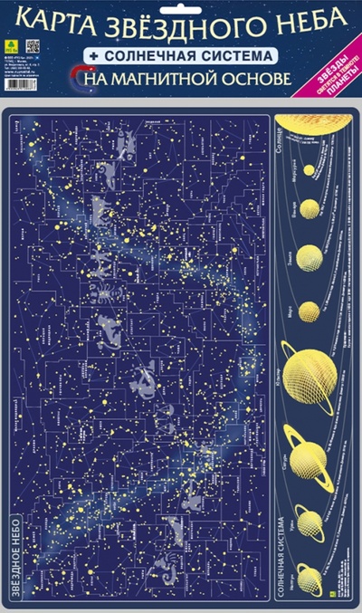 Карта звездного неба. На магнитной основе. РУЗ Ко 