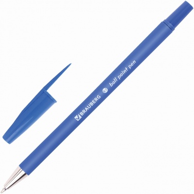 Ручка шариковая "Capital-X", цвет чернил синий, корпус soft-touch синий, узел 0,7 мм, линия письма 0,35 мм Brauberg 