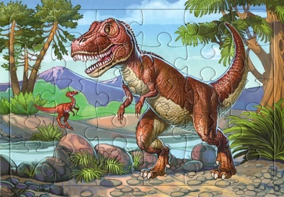 Планшетный пазл. Тиранозавр, 30 элементов Аделаида 