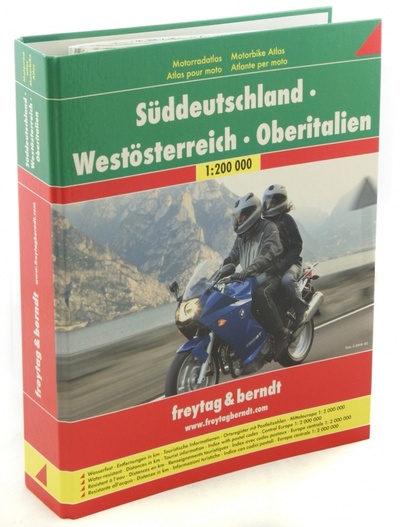 Motorbike Atlas. Germany South. Austria West. Italy North Freytag & Berndt 