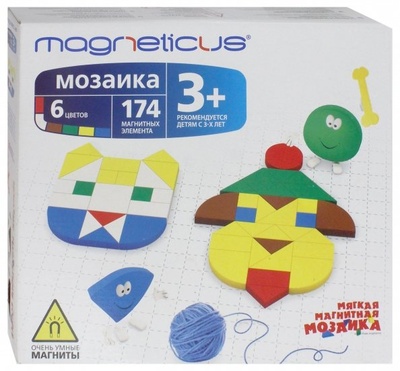 Мозаика 3+ (6 цветов, 174 элемента) Magneticus 