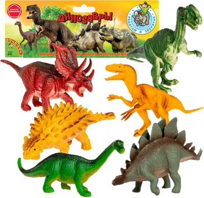 Набор фигурок Динозавры, 6 игрушек BONDIBON 