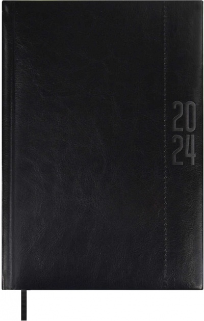 Ежедневник датированный на 2024 год Сариф-эконом, черный, А5, 176 листов Феникс+ 