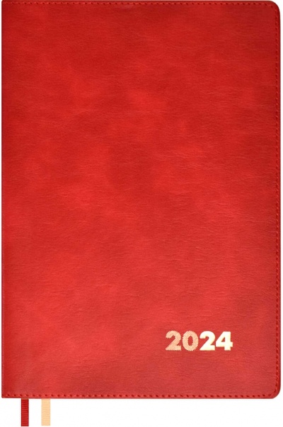 Еженедельник датированный на 2024 год Флоттер, красный, А5, 80 листов Феникс+ 