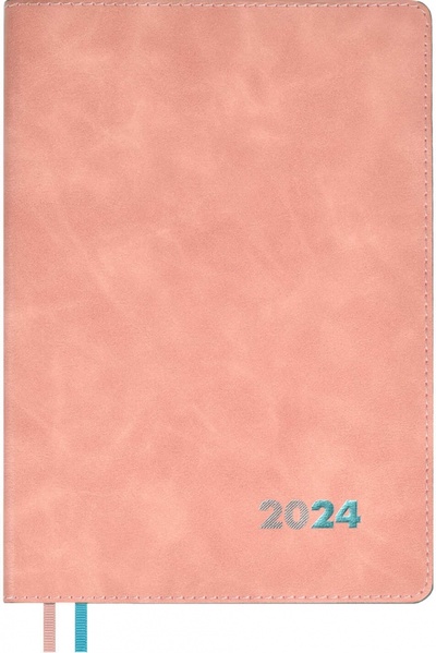 Еженедельник датированный на 2024 год Флоттер, розовый, А5, 80 листов Феникс+ 