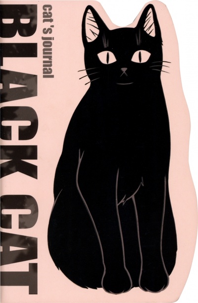 Записная книжка Черный кот, 48 листов, линия Альфа-Тренд 