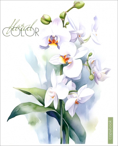 Тетрадь Белые цветы, 96 листов, клетка АппликА 