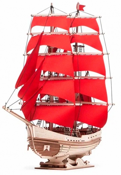 Сборная модель из дерева Корабль с парусами Секрет Океана Lemmo 