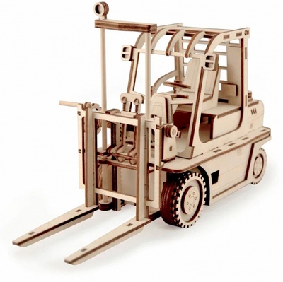 Конструктор 3D деревянный подвижный Погрузчик Lemmo 