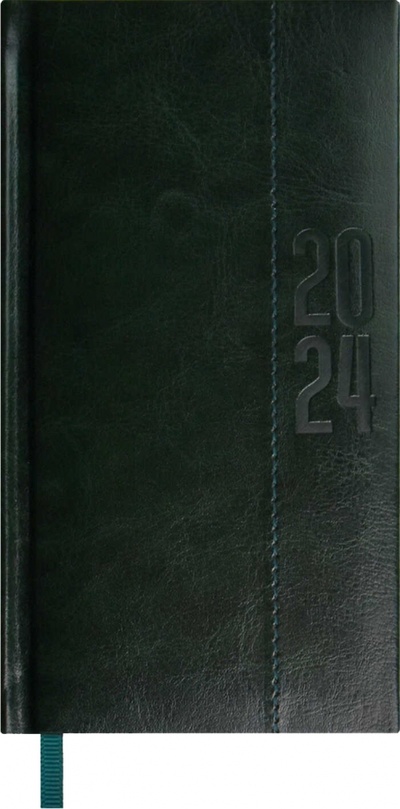 Еженедельник датированный на 2024 год Сариф-эконом, зеленый, 64 листа Феникс+ 
