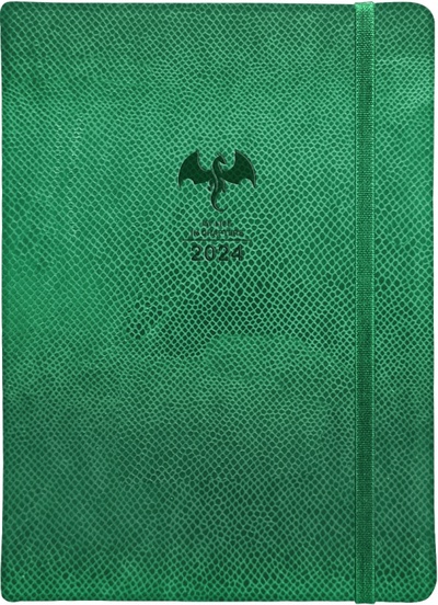 Ежедневник датированный на 2024 год Dragon, зеленый, А5, 176 листов Infolio 