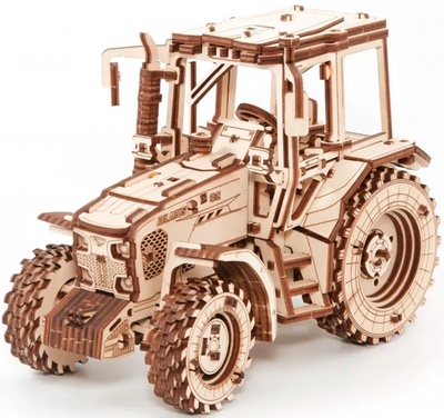 Сборная модель деревянная 3D Трактор Беларус 82 Eco Wood Art 