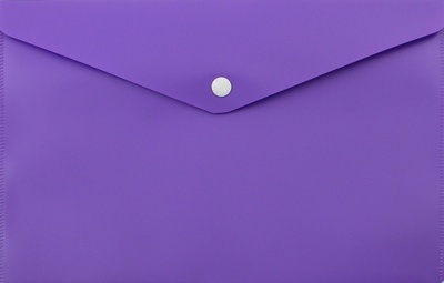 Конверт на кнопке, A5, фиолетовый БЮРОКРАТ 