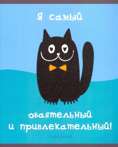 Тетрадь общая. Черный котик, А5, 48 листов Канц-Эксмо 