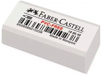 Резинка стирательная "Faber-castell 7086", для чернографитных и цветных карандашей 