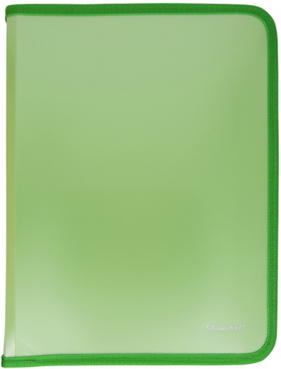 Папка для тетрадей на молнии "Silwerhof. Neon", цвет: зеленый, A5, 210х260х25 мм, арт. 671957 