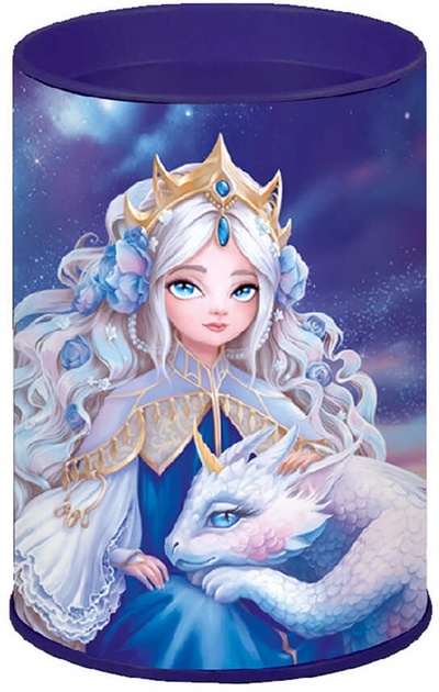 Копилка-подставка для канцелярских принадлежностей Принцесса с драконом, металлическая Феникс+ 