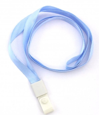 Шнур для пропуска "Deli", цвет: нейлон голубой, 45х1 см, арт. 8352l-blue 